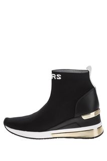 Высокие текстильные кроссовки на танкетке Skeler Bootie Michael Michael Kors