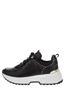 Черные кожаные кроссовки на танкетке Cosmo Trainer Michael Michael Kors