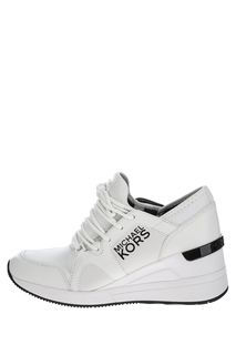 Кроссовки из кожи и текстиля белого цвета Liv Trainer Michael Michael Kors