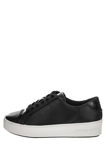 Черные кожаные кеды на платформе Кirby Lace Up Michael Michael Kors
