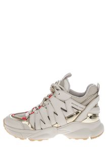 Летние серые кроссовки из текстиля и гладкой кожи Hero Trainer Michael Michael Kors