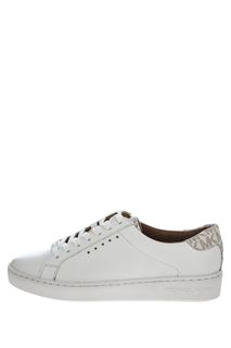 Белые кожаные кеды на шнуровке Irving Lace Up Michael Michael Kors