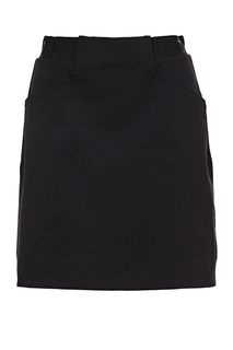 Короткая трикотажная юбка черного цвета Ichi