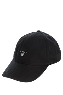 Хлопковая бейсболка черного цвета Gant