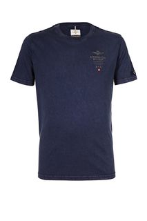 Футболка из хлопка с короткими рукавами Aeronautica Militare