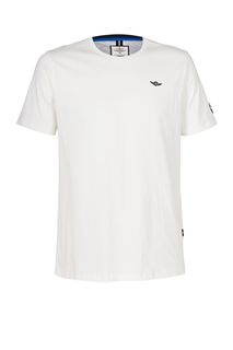 Футболка из хлопка белого цвета Aeronautica Militare