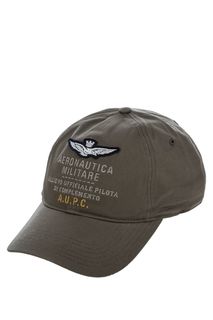 Хлопковая бейсболка цвета хаки Aeronautica Militare