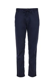 Зауженные синие брюки из хлопка Aeronautica Militare
