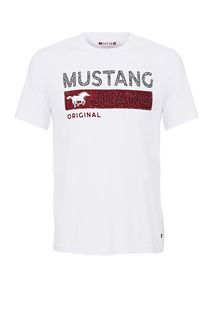 Футболка из хлопка с короткими рукавами Mustang