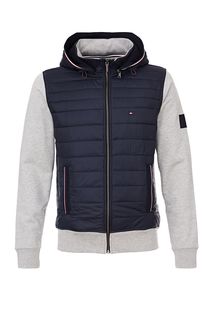 Толстовка со стегаными вставками и съемным капюшоном Tommy Hilfiger