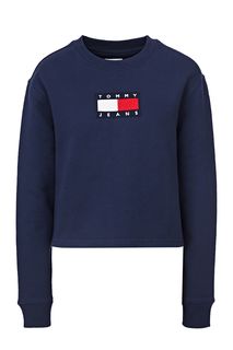 Свитшот из хлопка с логотипом бренда Tommy Jeans