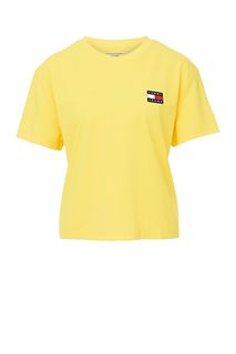Желтая футболка оверсайз с нашивкой Tommy Jeans