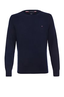Полушерстяной джемпер синего цвета Tommy Hilfiger