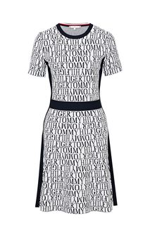 Трикотажное платье с логотипом бренда Tommy Hilfiger