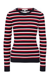 Хлопковый джемпер в полоску с косами Tommy Hilfiger