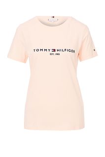 Футболка с вышитым логотипом бренда Tommy Hilfiger