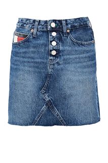 Джинсовая юбка с необработанным краем Tommy Jeans