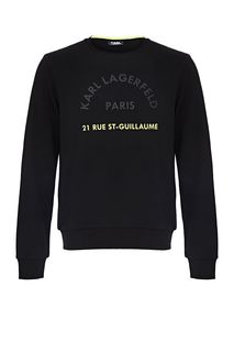 Свитшот из хлопка с ярким принтом Karl Lagerfeld
