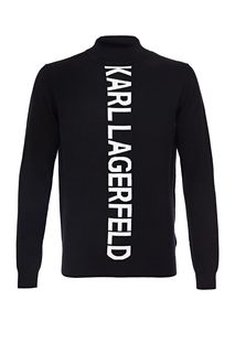 Полушерстяной джемпер с логотипом бренда Karl Lagerfeld
