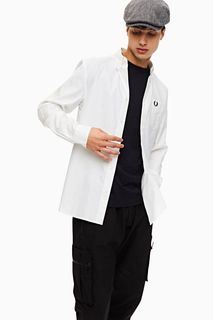 Белая рубашка из хлопка с карманом Fred Perry