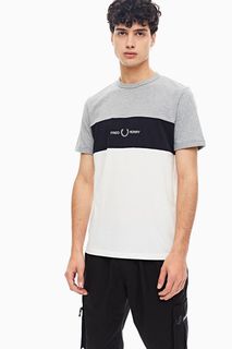 Футболка из хлопка с вышитым логотипом бренда Fred Perry