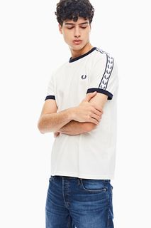 Футболка из хлопка с контрастной отделкой Fred Perry