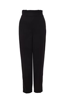 Черные брюки с высокой посадкой Zarina