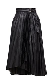 Расклешенная плиссированная юбка из экокожи Befree
