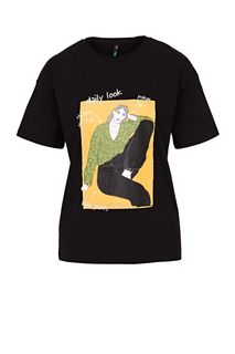 Хлопковая футболка с круглым вырезом Befree