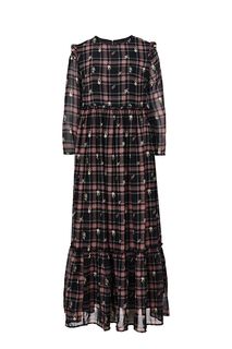 Длинное черное платье с расклешенной юбкой Befree