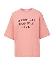 Розовая футболка оверсайз из хлопка Befree