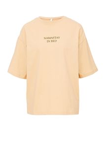 Бежевая футболка оверсайз из хлопка Befree