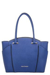 Синяя кожаная сумка с двумя отделами Fiato Dream