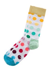 Хлопковые носки в горошек с блестящей нитью Happy Socks