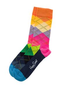 Разноцветные носки в клетку Happy Socks