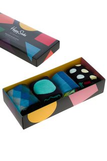 Комплект из четырех пар хлопковых носков Happy Socks