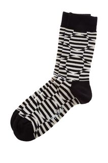 Черно-белые носки из хлопка Happy Socks