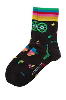 Черные носки из хлопка с принтом Happy Socks