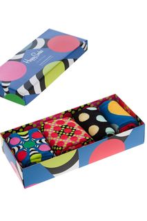 Комплект из четырех пар хлопковых носков в горошек Happy Socks