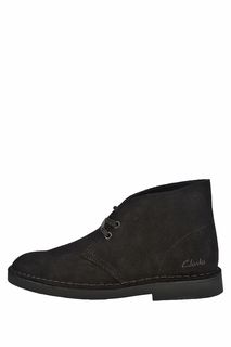 Черные ботинки из натуральной замши Clarks