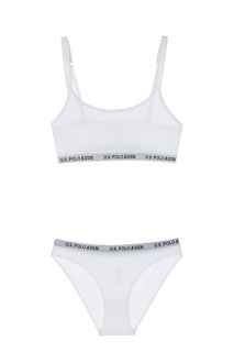 Комплект из трусов-слипов и бюстгальтера белого цвета U.S. Polo Assn Underwear