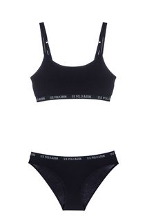 Комплект из трусов-слипов и бюстгальтера синего цвета U.S. Polo Assn Underwear