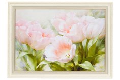 Репродукция в раме Розовые тюльпаны Hoff