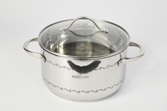 Кастрюля с крышкой со сливом BH-7010-22 Bohmann