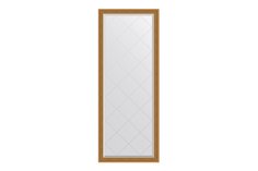 Зеркало напольное в раме с гравировкой Состаренное золото с плетением Evoform