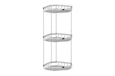 Полочка-решётка угловая 3-ярусная с крючками Ryna Hoff