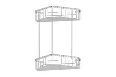Полочка-решётка угловая 2-ярусная с крючками Ryna Hoff