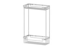 Полочка-решётка 2-ярусная с крючками Ryna Hoff