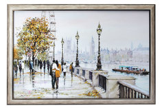 Репродукция в раме Набережная Темзы Hoff