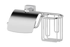 Держатель туалетной бумаги с крышкой и освежителя воздуха настенный Esperado Hoff